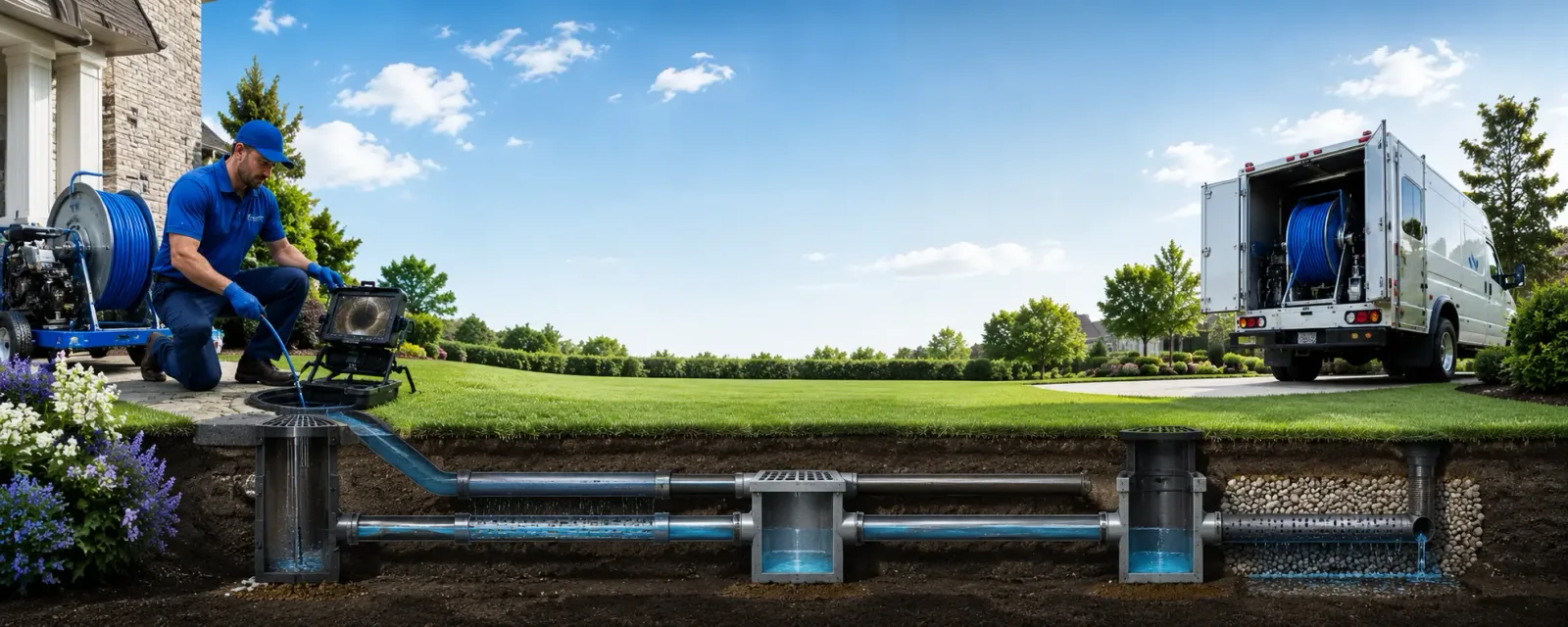 Outdoor drain cleaning information for Ridgway, IL